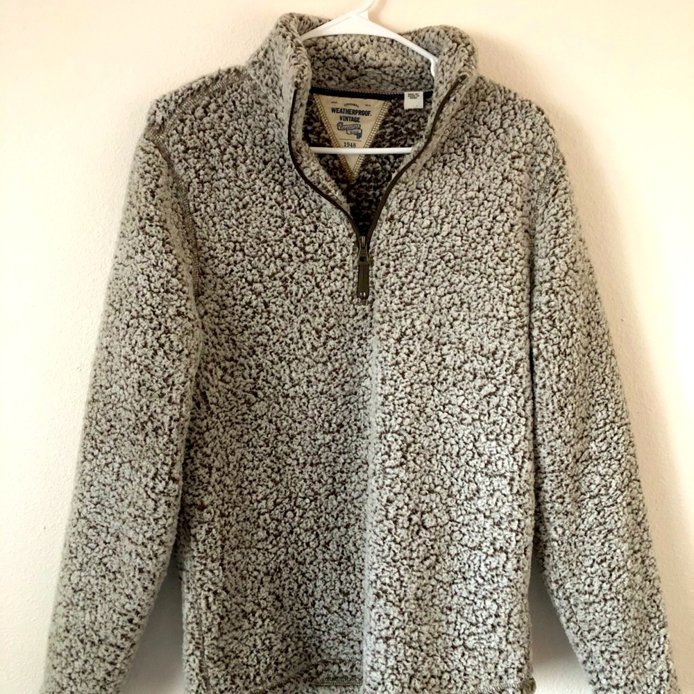 NWOT- Weatherproof Sherpa quarter zip pullover Size S